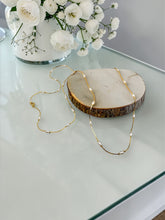 Load image into Gallery viewer, Rice pearl spaced long necklace
