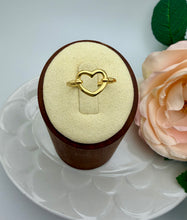 Load image into Gallery viewer, Delicate small open heart ring
