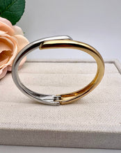 Load image into Gallery viewer, Silver and gold coating bangle bracelet
