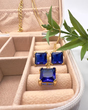 Load image into Gallery viewer, Square cut crystal jewelry set
