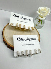 Load image into Gallery viewer, Set of three thin hoop cz set earrings
