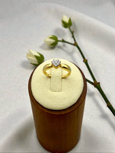 Load image into Gallery viewer, Delicate solitaire-style ring with a micro CZ heart.
