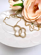 Load image into Gallery viewer, Butterfly studded cz diamond Valentina collection necklace
