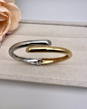 Load image into Gallery viewer, Silver and gold coating bangle bracelet
