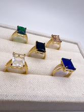 Load image into Gallery viewer, Square fine cut crystal Seductive Collection ring
