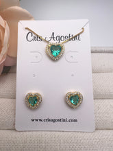 Load image into Gallery viewer, Heart princess small earrings updated jewelry set
