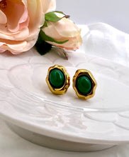 Load image into Gallery viewer, Organic oval natural gemstone earrings

