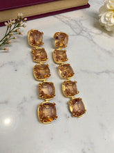 Load image into Gallery viewer, Faceted citrine long earrings
