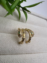 Load image into Gallery viewer, Luxury inspired snake cz diamond studded earrings
