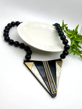 Load image into Gallery viewer, Exclusive triangle resin ball necklace
