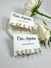 Load image into Gallery viewer, Set of three thin hoop cz set earrings
