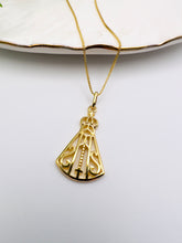 Load image into Gallery viewer, Our Lady of Aparecida small open pendant necklace
