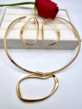 Load image into Gallery viewer, Oval organic seductive jewelry set
