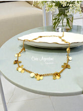 Load image into Gallery viewer, Choker necklace with small medals in a cluster
