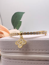 Load image into Gallery viewer, Fine zirconia bracelet with studded VC pendant
