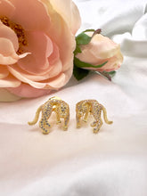 Load image into Gallery viewer, Studded cz diamond panther body earrings
