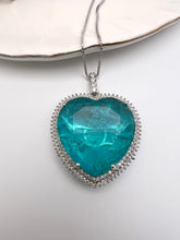 Load image into Gallery viewer, Titanic big heart fusion cz around necklace
