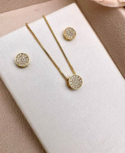 Load image into Gallery viewer, Delicate cz round Valentina jewelry set
