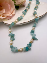 Load image into Gallery viewer, Natural gemstone and baroque pearl necklace
