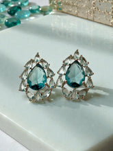 Load image into Gallery viewer, Large crystal teardrop earrings in two color shades
