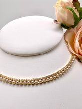 Load image into Gallery viewer, Mini pearl cz diamond choker necklace
