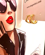 Load image into Gallery viewer, Small square hinged hoop earrings
