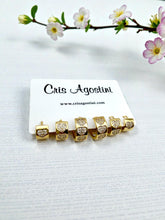 Load image into Gallery viewer, Set of 3 hoop earrings hearts cz set
