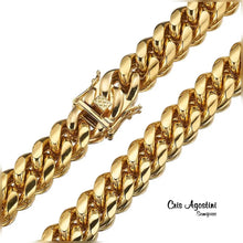 Load image into Gallery viewer, Highly Polished 8 mm Gold Plated Men&#39;s Cuban Chain
