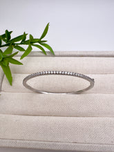 Load image into Gallery viewer, Delicate silver cz tennis bracelet high jewelry clasp
