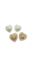 Load image into Gallery viewer, Heart shape pizza style earrings
