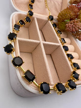 Load image into Gallery viewer, Big round and square cut crystal choker necklace
