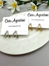 Load image into Gallery viewer, Small open ear jacket earrings
