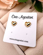 Load image into Gallery viewer, Small stud back heart  earrings
