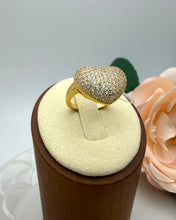 Load image into Gallery viewer, Large studded heart on top ring
