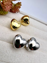 Load image into Gallery viewer, Medium heart clip-on earrings
