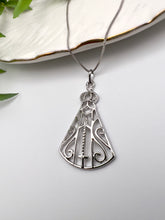 Load image into Gallery viewer, Our Lady big open pendant necklace
