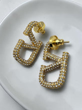 Load image into Gallery viewer, Valentina Collection cz set signature earrings
