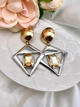 Load image into Gallery viewer, Max geometric zenith gold and silver earrings
