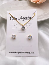 Load image into Gallery viewer, Light point diamond cz classic jewelry set
