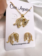 Load image into Gallery viewer, Studded cz diamond panther body earrings
