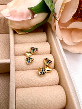 Load image into Gallery viewer, Three small curved heart earrings
