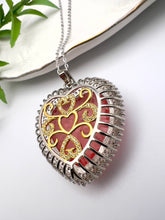 Load image into Gallery viewer, Titanic big heart fusion cz around necklace
