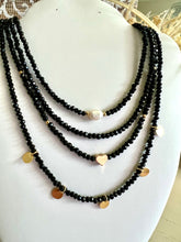 Load image into Gallery viewer, Black Crystal necklace set
