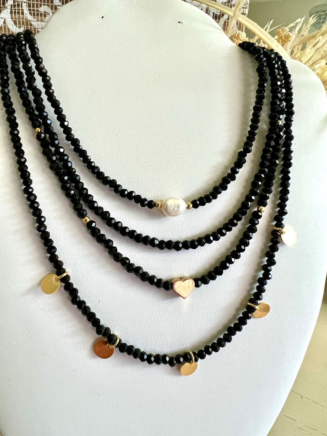 Black Crystal necklace set