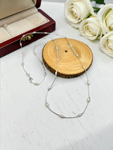 Load image into Gallery viewer, Rice pearl spaced long necklace
