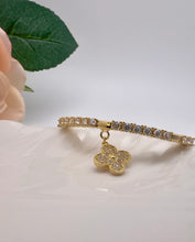 Load image into Gallery viewer, Fine zirconia bracelet with studded VC pendant
