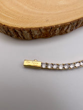 Load image into Gallery viewer, Fine cut small cz logo Valentina bracelet
