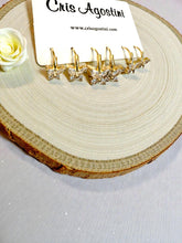 Load image into Gallery viewer, Set of 3 butterfly cz hoop earrings
