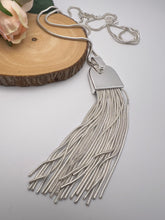 Load image into Gallery viewer, Long tassel snake chain necklace
