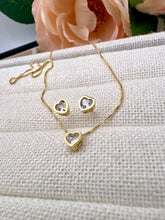 Load image into Gallery viewer, Mini cz heart shape Valentina Collection jewelry set
